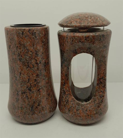 Hřbitovní komplet - lampa + váza AK278 světlá Aruba- doprodej